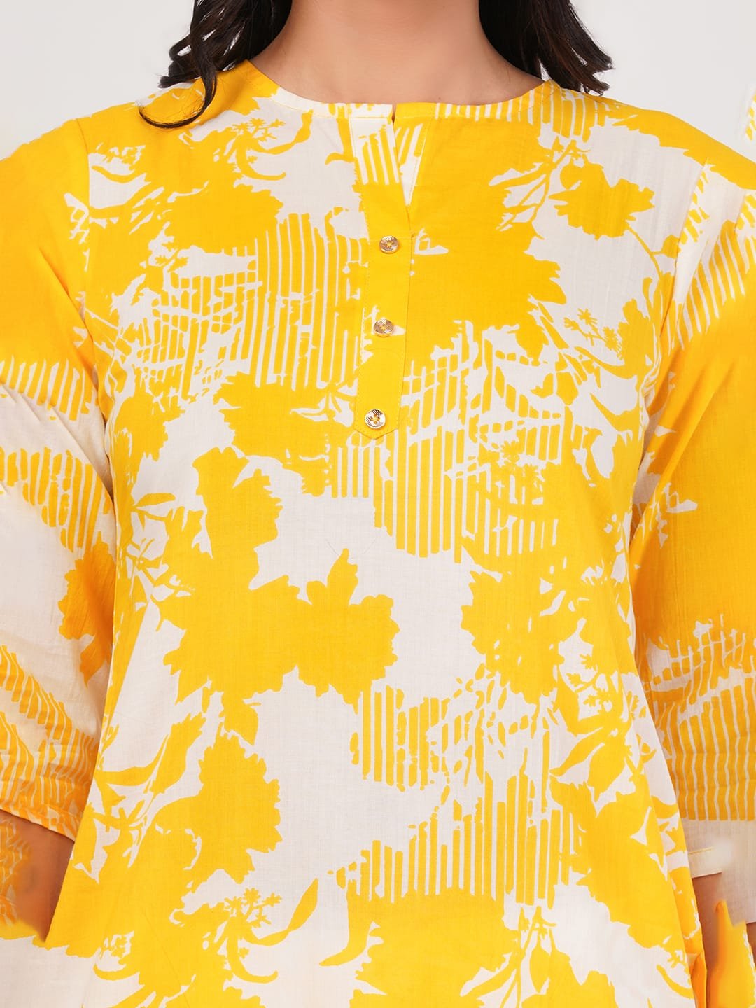 Pure cotton abstract print kurta-pant set - Image 5
