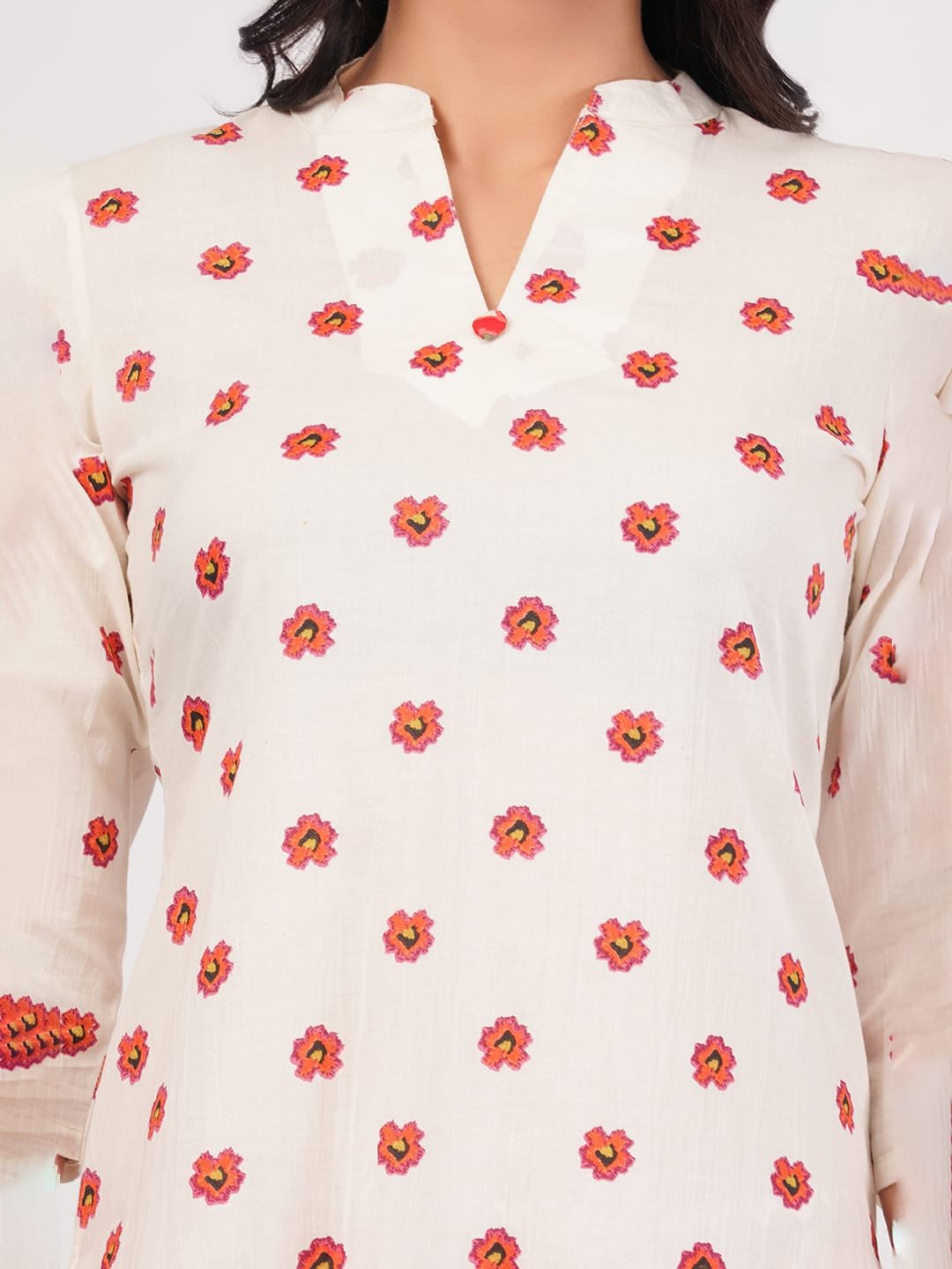 Pure cotton sanganeri buti print kurta-pant set - Image 5