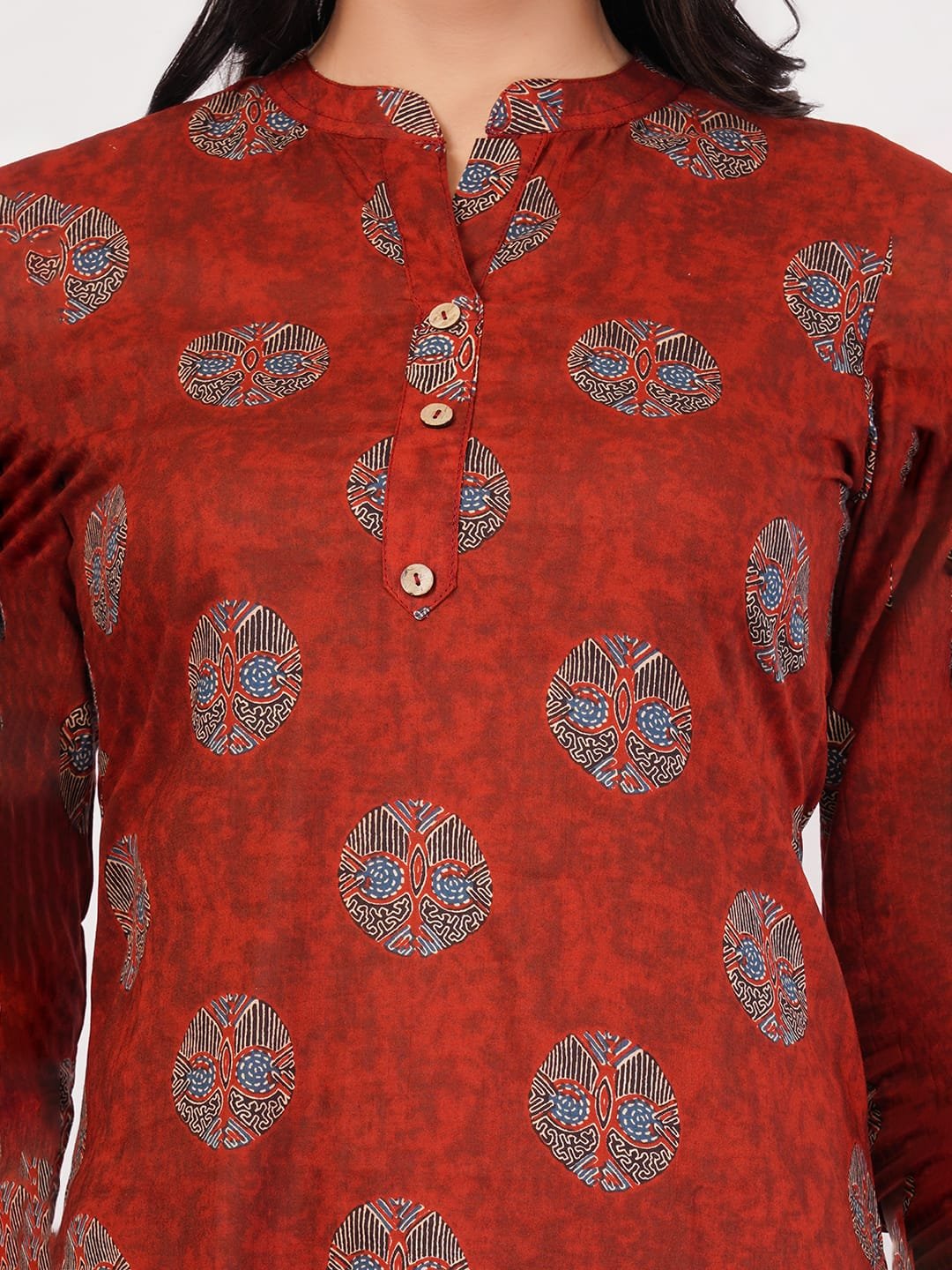 Pure cotton sanganeri block print kurta-pant set - Image 6