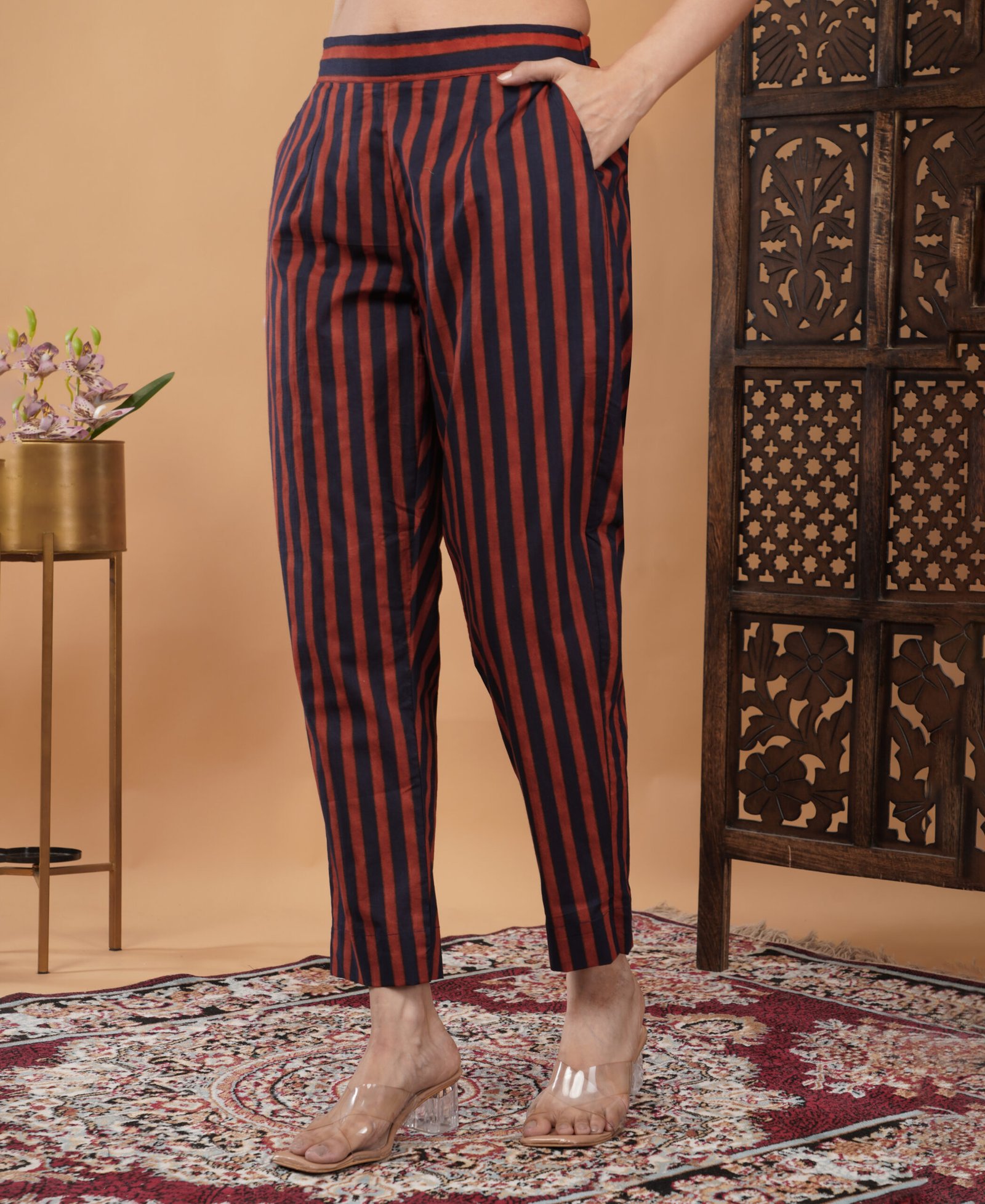 Pure Cotton Embroidery Work Kurta Pant Set - Image 2